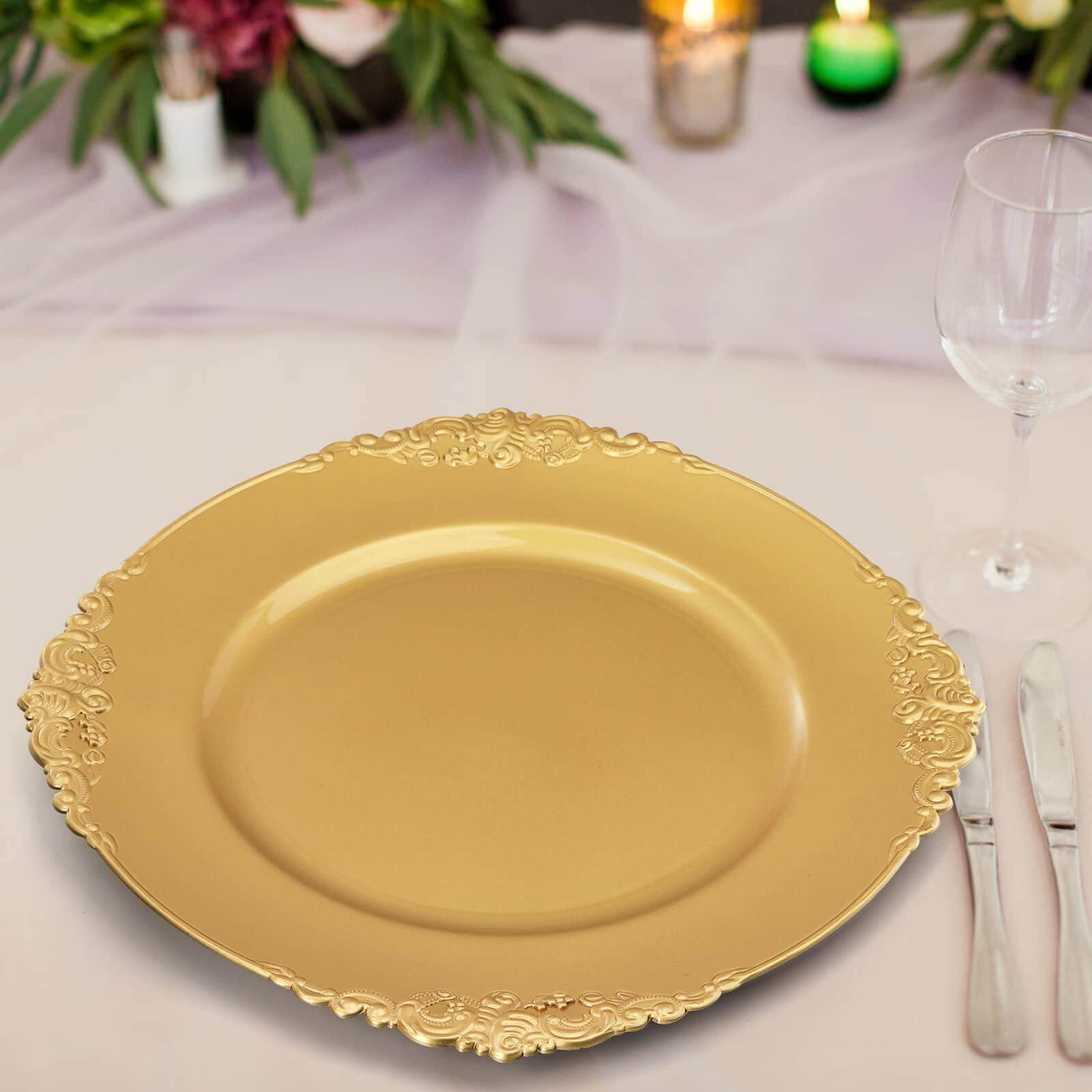 Popular customization options for Charger Plates