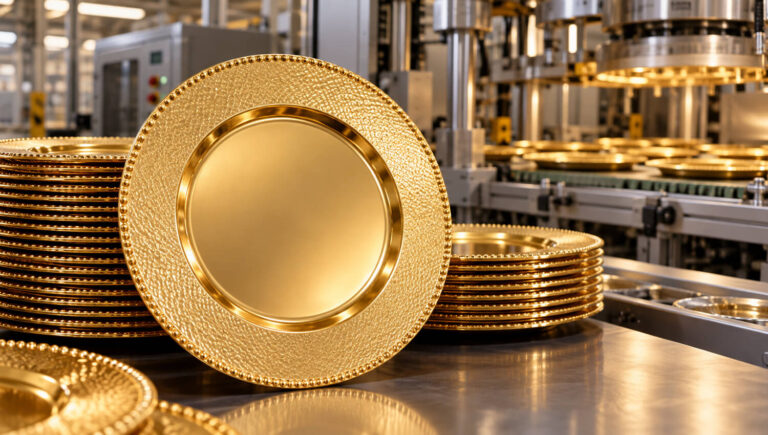 How Are Gold Plastic Charger Plates Made - 1